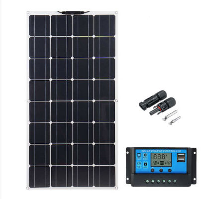 अच्छी कीमत वाटरप्रूफ फ्लेक्सिबल सोलर पैनल 100W 12V मोनोक्रिस्टलाइन चार्ज कंट्रोलर के साथ ऑनलाइन